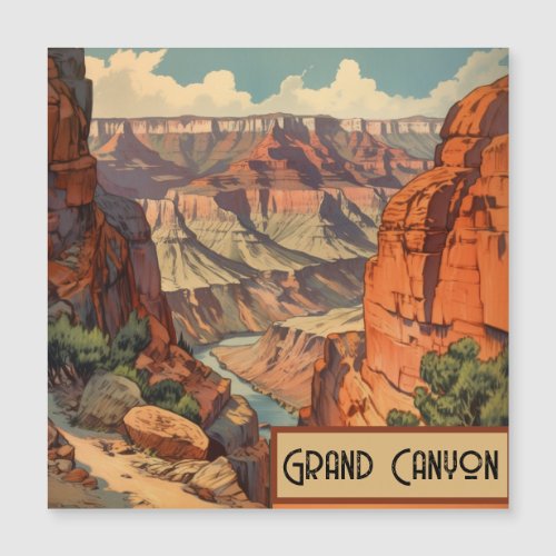 Vintage Travel Poster Grand Canyon Colorado River