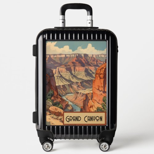 Vintage Travel Poster Grand Canyon Colorado River Luggage