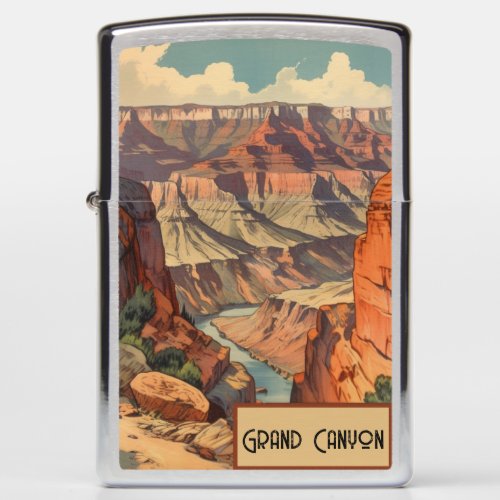 Vintage Travel Poster Grand Canyon Colorado River Zippo Lighter