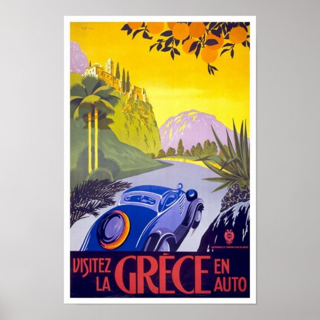 Vintage Travel Poster Greece (Front)