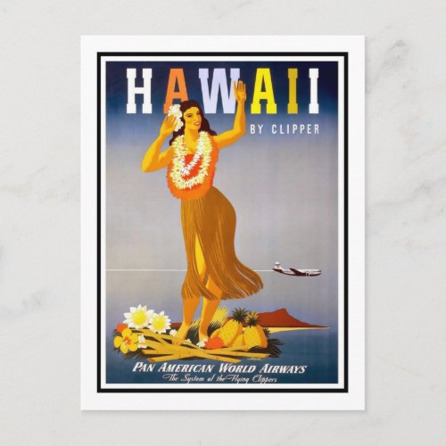 Vintage Travel PosterHawaii Postcard