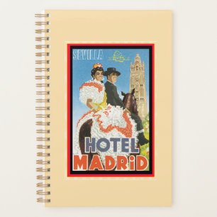 Vintage Travel Poster - Hotel Madrid     Planner