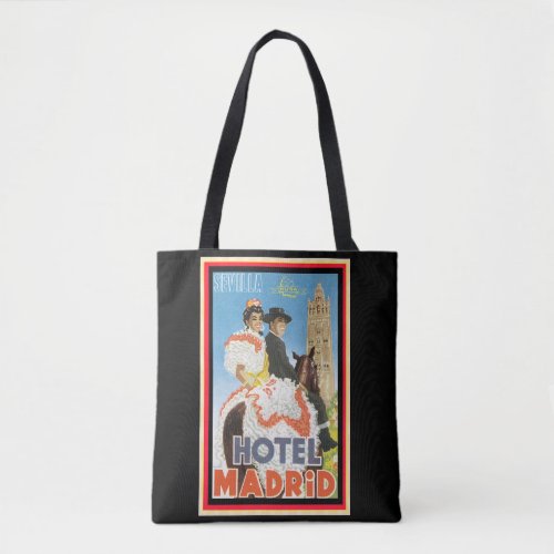 Vintage Travel Poster _ Hotel Madrid  Tote