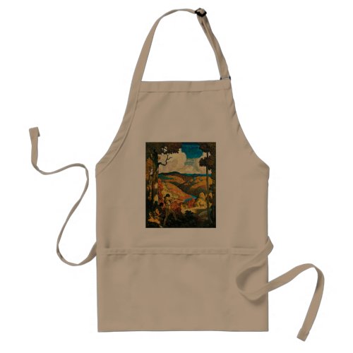 Vintage Travel Poster In Old Kentucky NC Wyeth Adult Apron