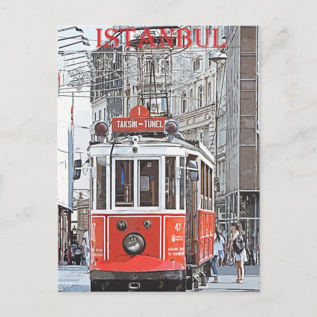 Vintage travel poster - Istanbul, Turkey  Postcard (Front)