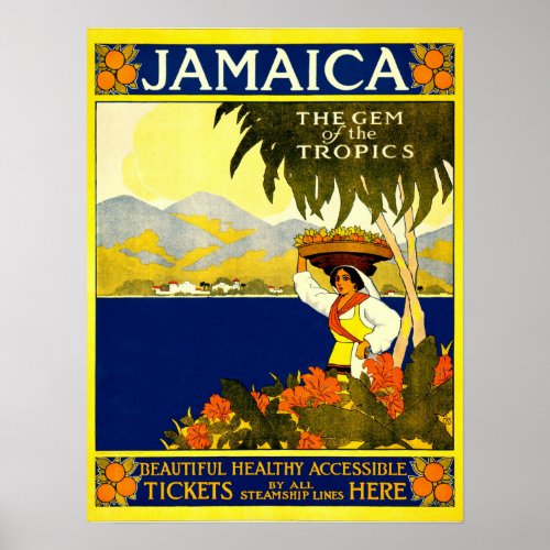 Vintage Travel Poster Jamaica Poster