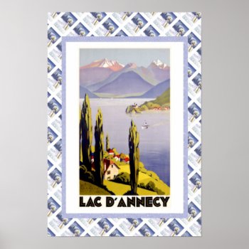 Vintage Travel Poster  Lac D'annecy Poster by Franceimages at Zazzle