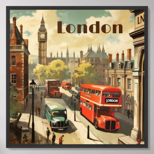 Vintage Travel Poster London City Center