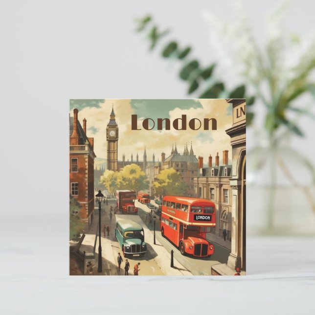 Vintage Travel Poster London City Center (Standing Front)