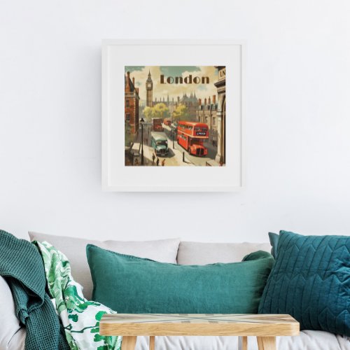 Vintage Travel Poster London City Center