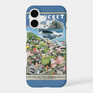 Vintage Travel Poster, Map of Nantucket Island, MA iPhone 17 Case