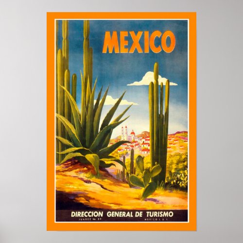 Vintage Travel Poster Mexico