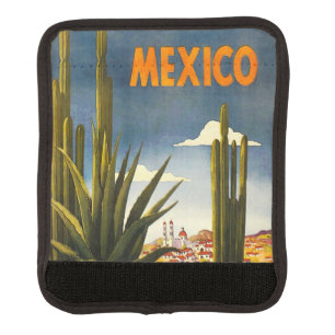 Vintage Travel Poster Mexico Luggage Handle Wrap