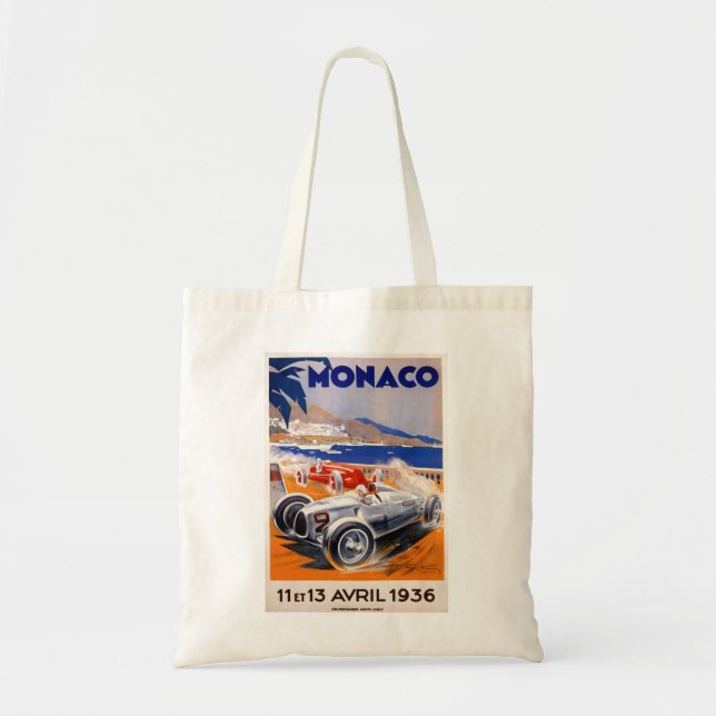 vintage travel poster montecarlo-monaco tote bag (Front)