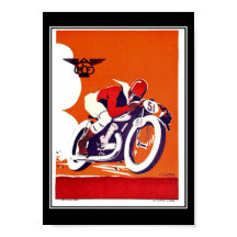 Vintage travel Poster Motorcycle Race