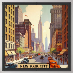 Vintage Travel Poster New York City