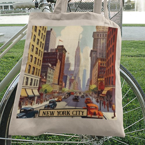 Vintage Travel Poster New York City Tote Bag