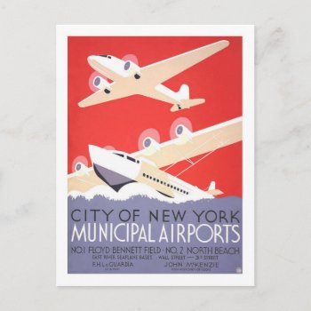 Vintage Travel Poster New York Postcard by ContinentalToursist at Zazzle