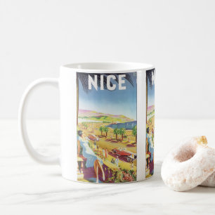 Vintage Travel Poster, Nice, France French Riviera Coffee Mug