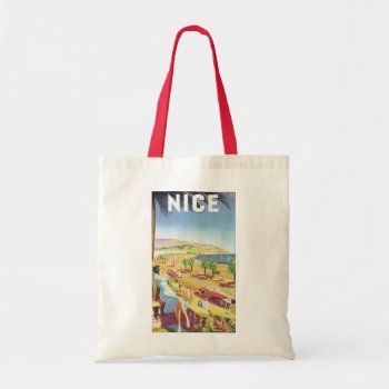 Vintage Travel Poster  Nice  France French Riviera Tote Bag by Tchotchke at Zazzle