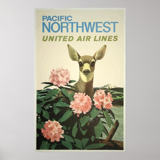 Vintage Travel Poster - North West United States (Front)