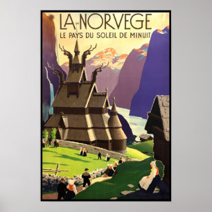 Vintage Travel Poster Norway