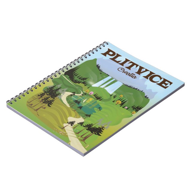 Vintage Travel Poster Notebook (Left Side)
