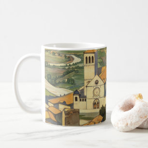 Vintage Travel Poster Of Assisi, Italy Coffee Mug