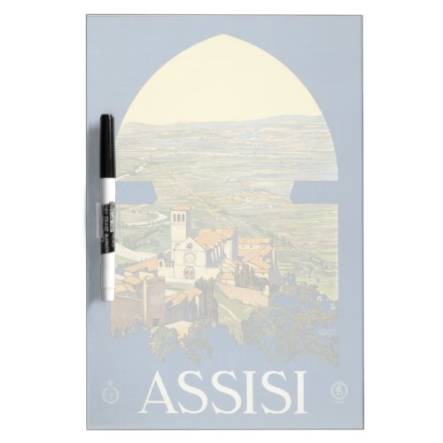 Vintage Travel Poster Of Assisi Italy Dry Erase Board
