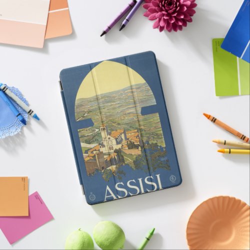 Vintage Travel Poster Of Assisi Italy iPad Air Cover