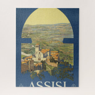 Vintage Travel Poster Of Assisi, Italy Jigsaw Puzzle