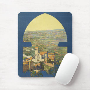 Vintage Travel Poster Of Assisi, Italy Mouse Pad