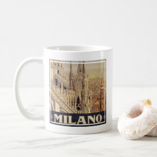Vintage Travel Poster Of Cathedral In Milan, Italy Coffee Mug