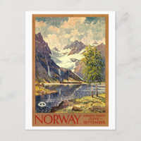 Vintage Travel Poster of Norway