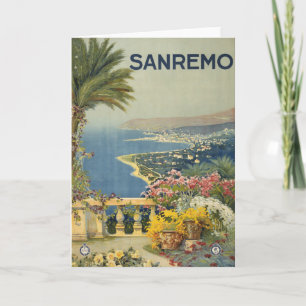 Vintage Travel Poster Of San Remo From A Terrace Card