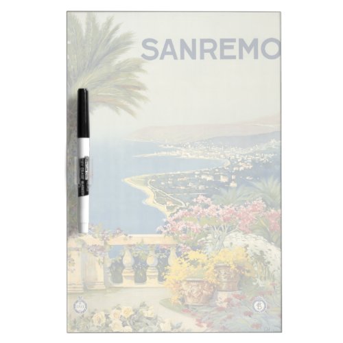 Vintage Travel Poster Of San Remo From A Terrace Dry Erase Board