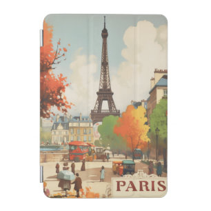 Vintage Travel Poster of the Paris Eifel Tower iPad Mini Cover