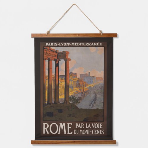 Vintage Travel Poster Of The Roman Forum At Dawn Hanging Tapestry