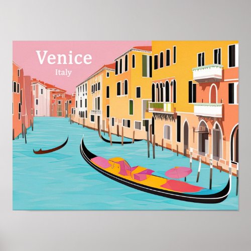 Vintage travel poster of Venice