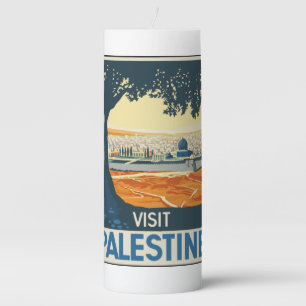 Vintage-Travel-Poster-Palestine Pillar Candle