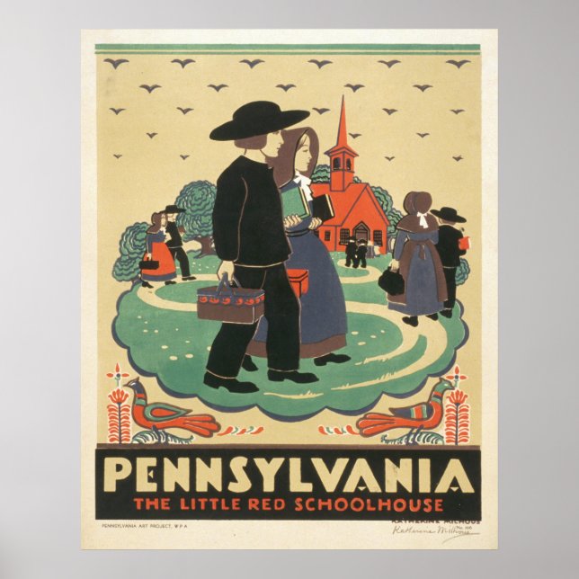 Vintage Travel Poster Promoting Pennsylvania (Front)