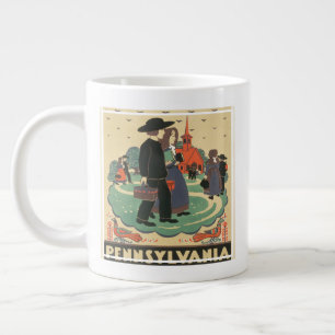 Vintage Travel Poster Promoting Pennsylvania Giant Coffee Mug