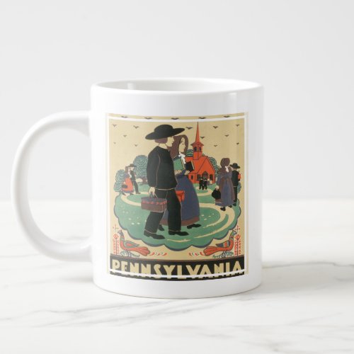 Vintage Travel Poster Promoting Pennsylvania Giant Coffee Mug