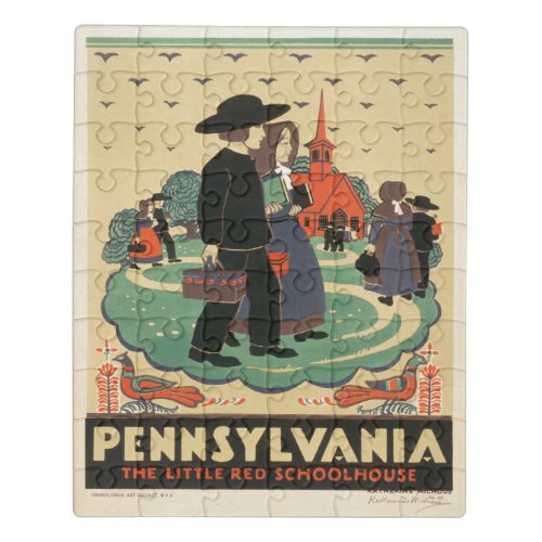Vintage Travel Poster Promoting Pennsylvania Jigsaw Puzzle