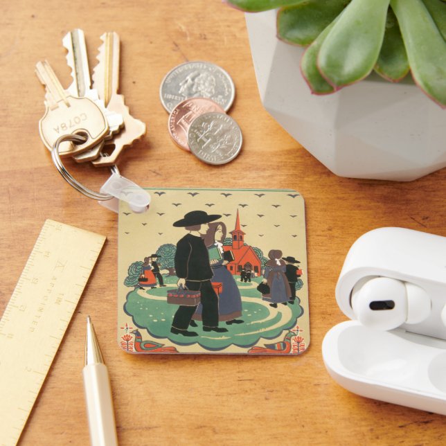 Vintage Travel Poster Promoting Pennsylvania Keychain (Desk)