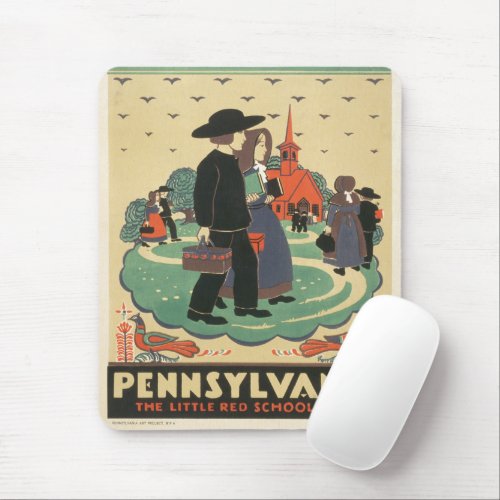 Vintage Travel Poster Promoting Pennsylvania Mouse Pad