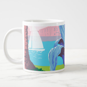 Vintage Travel Poster Promoting Puerto Rico 2 Giant Coffee Mug