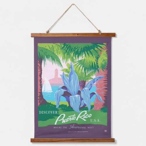 Vintage Travel Poster Promoting Puerto Rico 2 Hanging Tapestry