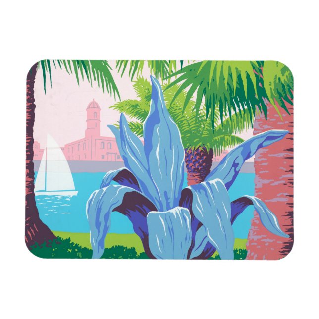 Vintage Travel Poster Promoting Puerto Rico 2 Magnet (Horizontal)