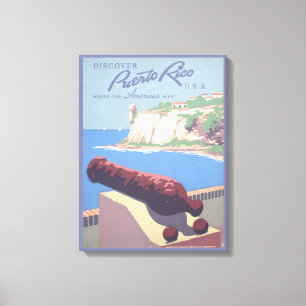 Vintage Travel Poster Promoting Puerto Rico Canvas Print